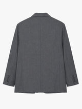 The Frankie Shop - Gelso Oversized Blazer - Dark Grey Melange