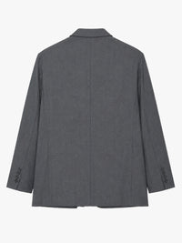 The Frankie Shop - Gelso Oversized Blazer - Dark Grey Melange