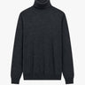 The Frankie Shop - Eve Thin Turtleneck Sweater - Dark Grey Melange in Dark Grey Melange