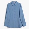 The Frankie Shop - Peri Fluid Shirt in Blue and White Stripes