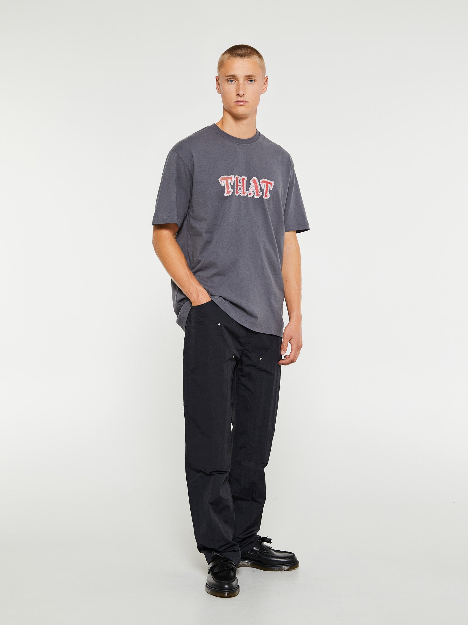 THAT Tile Logo T-Shirt in Dark Grey