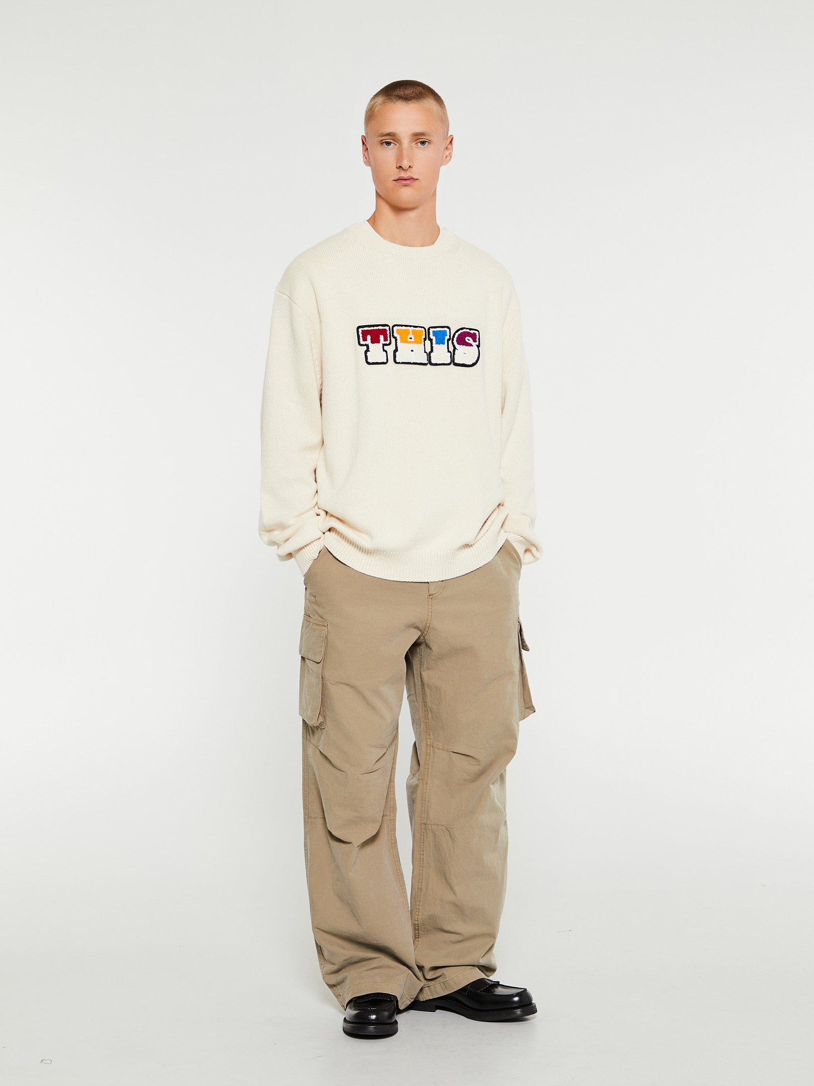 THIS/THAT Knit Sweater in Ivory