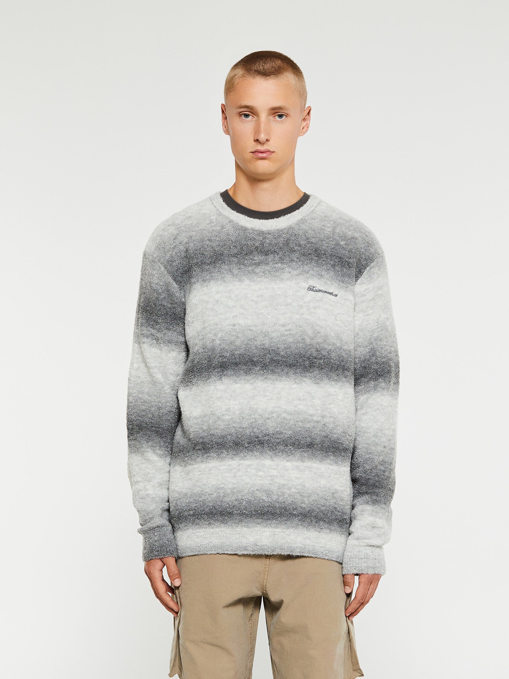 thisisneverthat - Ombre Knit Sweater in Grey