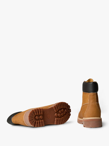 Timberland - Timberland Heritage 6 Inch Lace Up Boot Medium Brown Hair On in Peacoat/True White