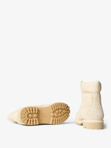 Timberland - Timberland Heritage 6 Inch Lace Up Waterproof Boot in Light Beige Suede