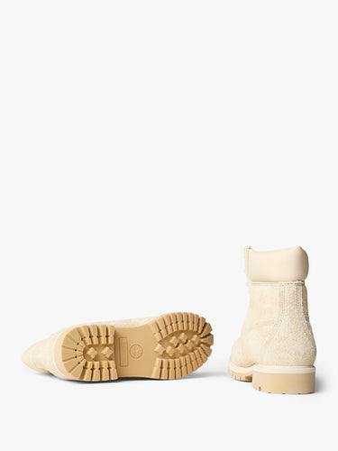 Timberland - Timberland Heritage 6 Inch Lace Up Waterproof Boot in Light Beige Suede