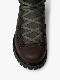 Timberland - Authentic Hike Mid Lace Up Boot in Dk Brown Full Grain W/Grn