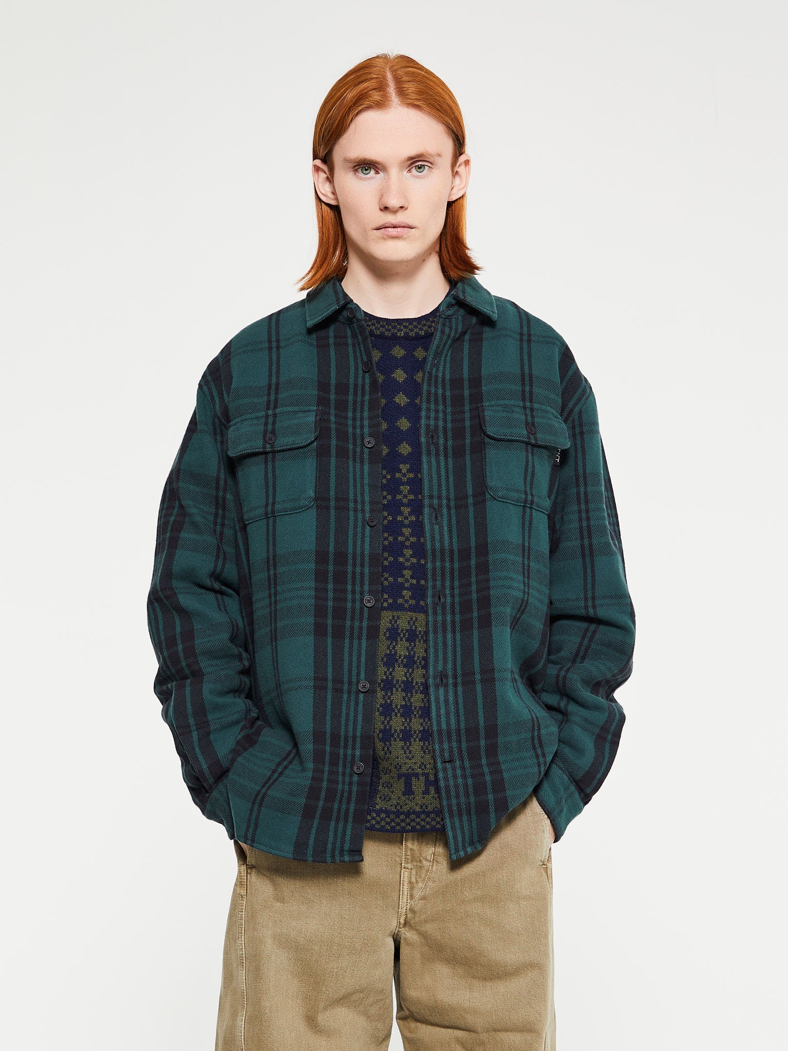 thisisneverthat - Big Flannel Work Shirt in Green