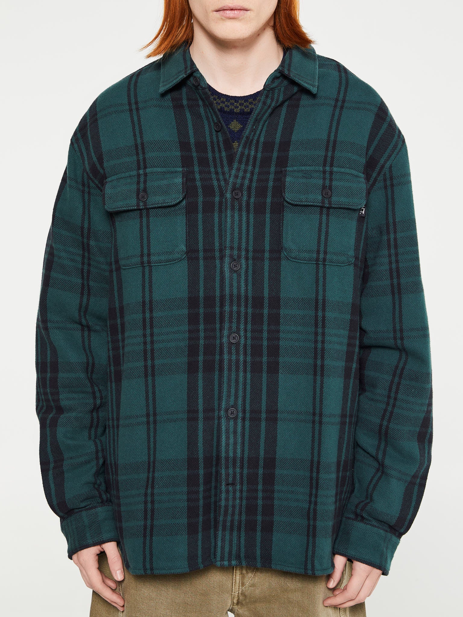 thisisneverthat - Big Flannel Work Shirt in Green