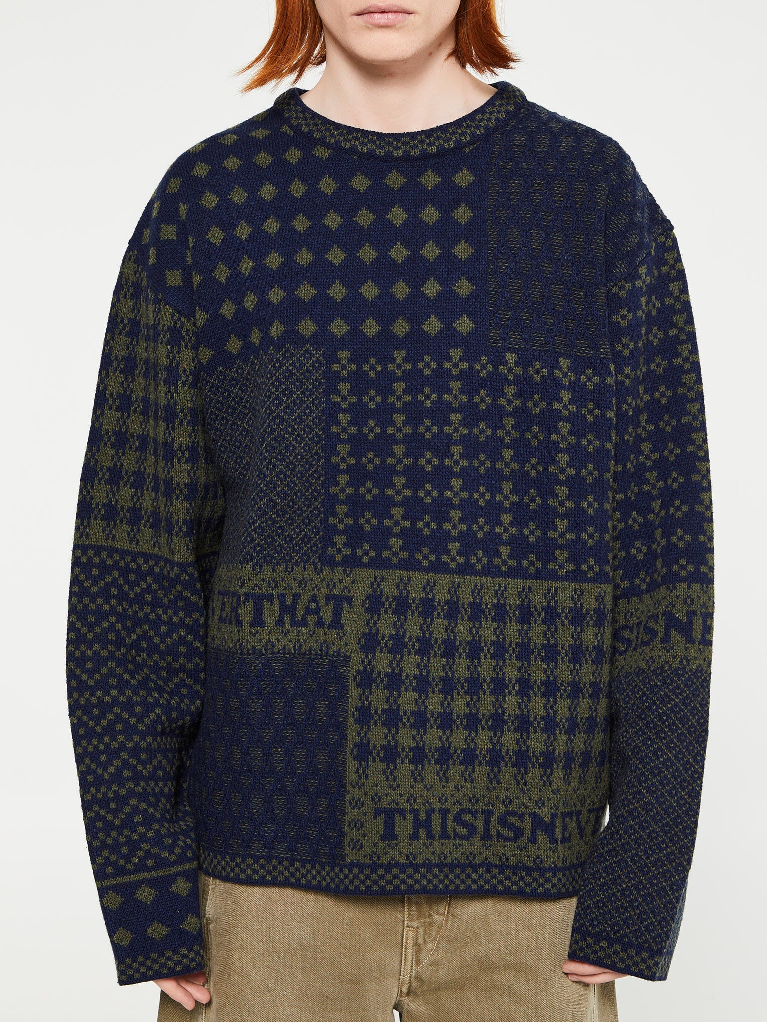 thisisneverthat - Block Knit in Navy