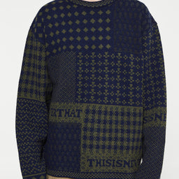 thisisneverthat - Block Knit in Navy