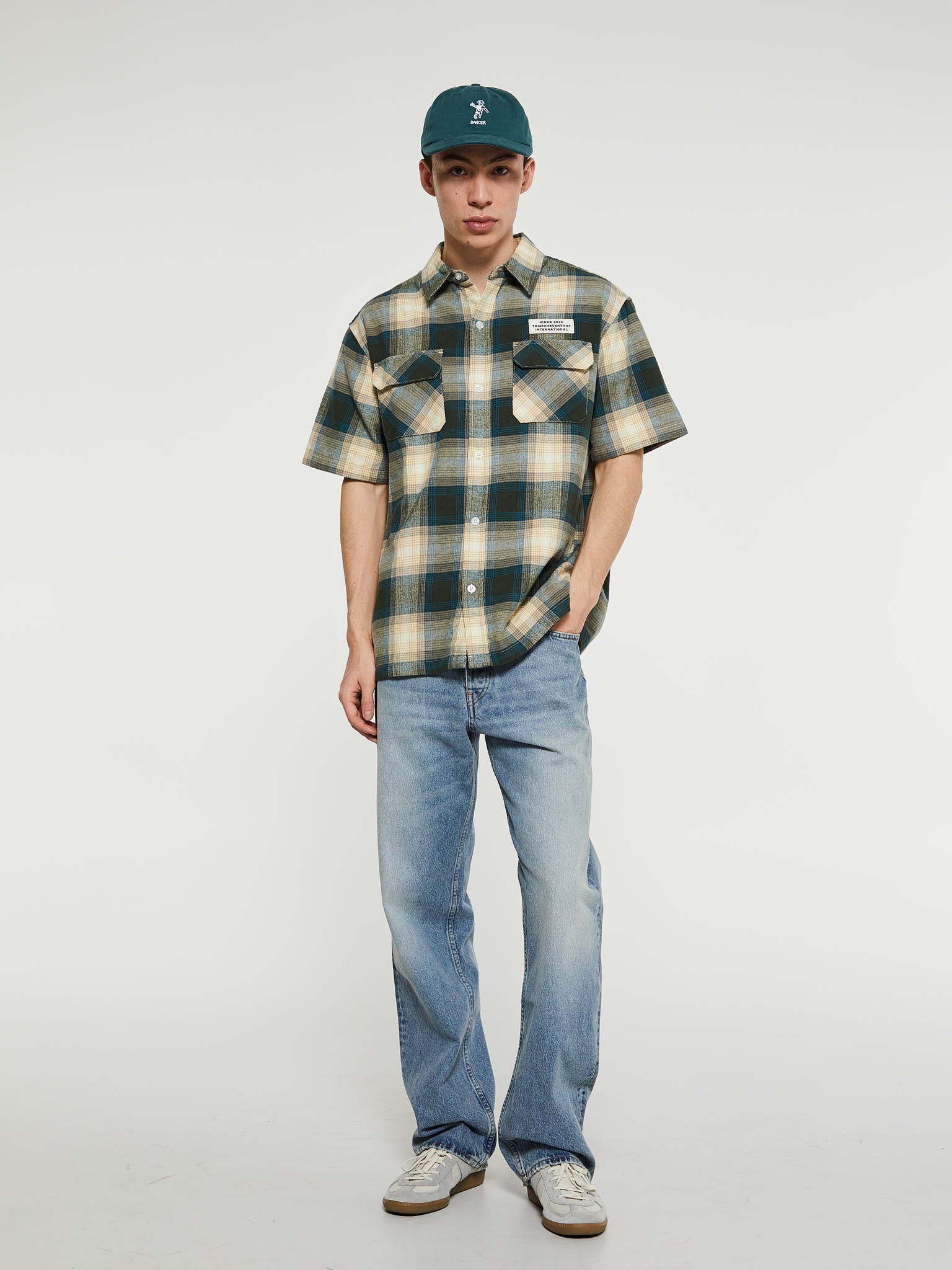 Ombre Check Shirt in Brown