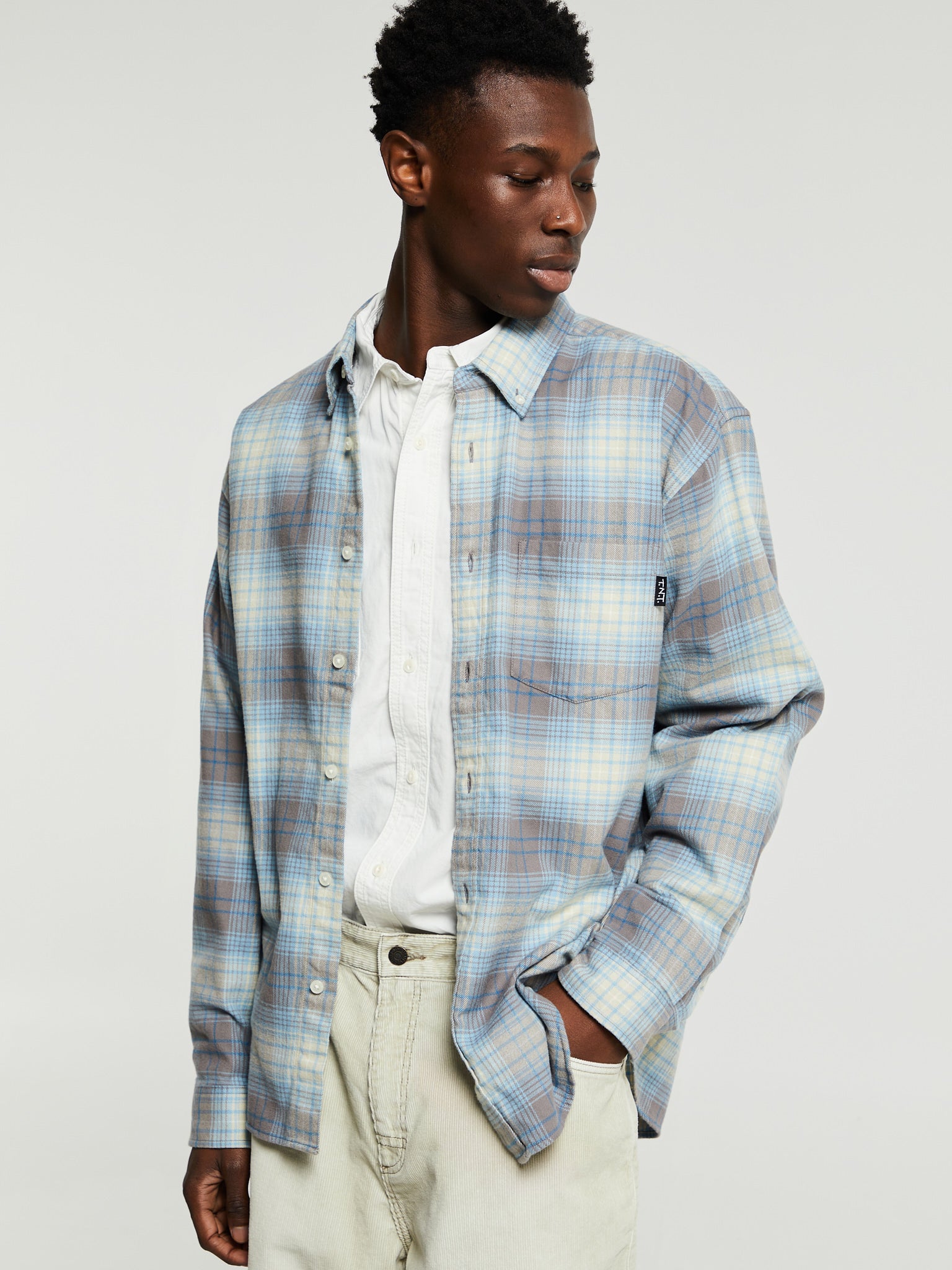 thisisneverthat - Flannel Check Shirt in Brown