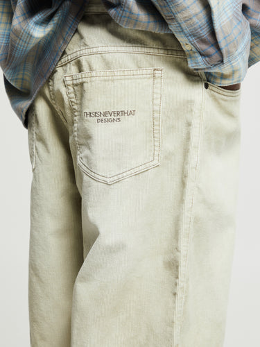 thisisneverthat - Overdyed Corduroy Shorts in Beige