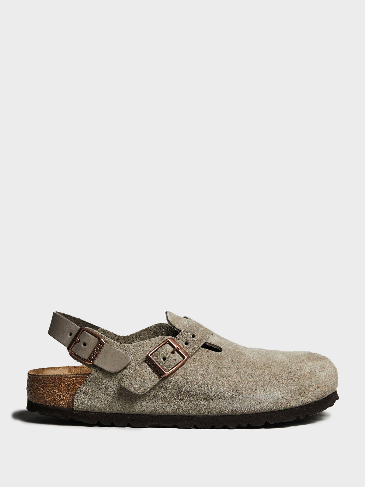 Birkenstock - Tokio II Suede Leather Sandals in Taupe