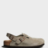 Birkenstock - Tokio II Suede Leather Sandals in Taupe