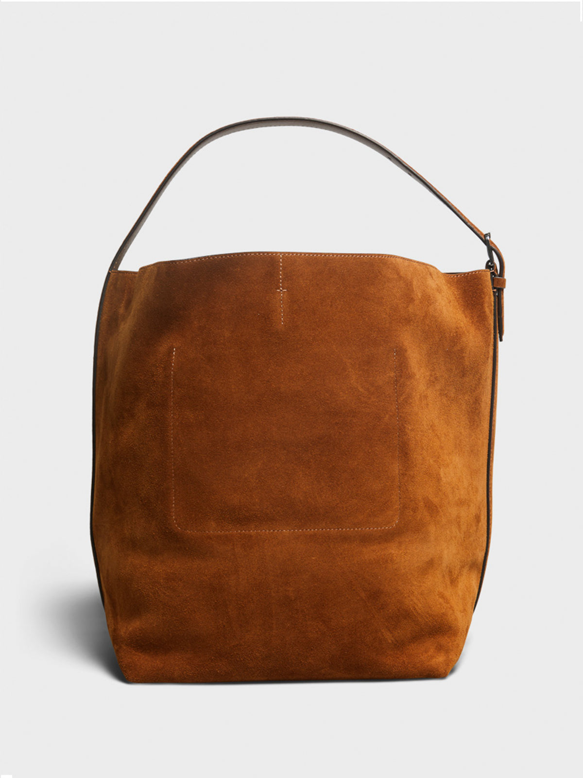 Belted Tote Bag in Tan Brown