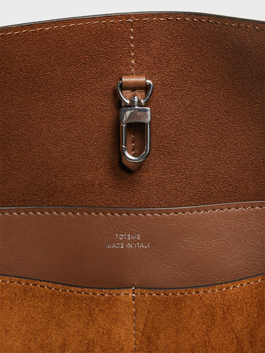 TOTEME - Belted Tote Bag in Tan Brown