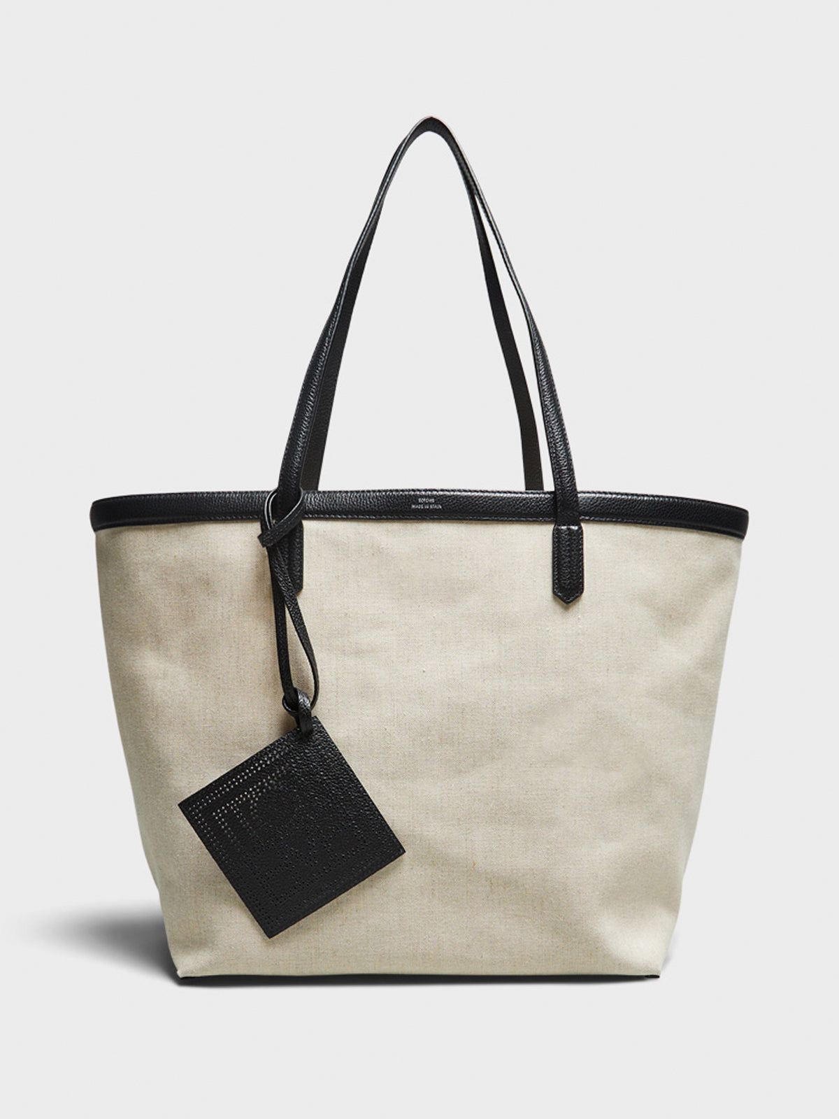 TOTEME - Canvas Travel Tote Bag in Ecru and black