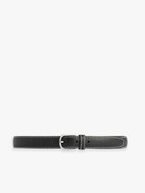TOTEME - Slim Grained-Leather Belt in Black