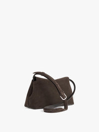TOTEME - T-lock Suede Clutch Bag in Brown