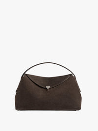 TOTEME - T-lock Suede Top Handle Bag in Brown