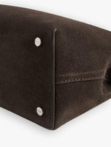 Toteme - T-lock Suede Top Handle Bag in Tobacco