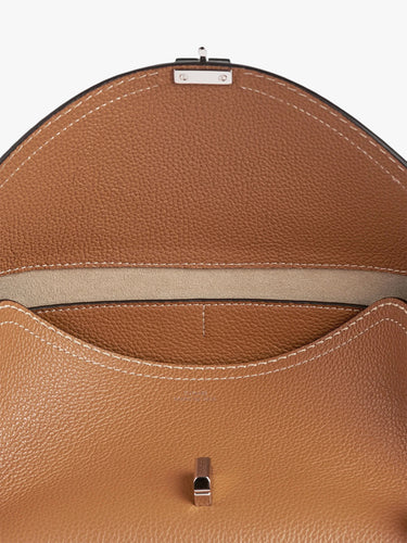 TOTEME - T-Lock Grained-Leather Shoulder Bag in Tan