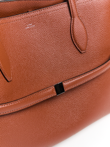 TOTEME - Graind Leather Lounge Tote Bag in Sienna