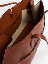 TOTEME - Graind Leather Lounge Tote Bag in Sienna
