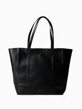 TOTEME - Roam Leather Tote Bag in Black