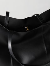 TOTEME - Roam Leather Tote Bag in Black
