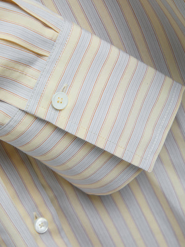 TOTEME - Oversized Striped Shirt in Yellow and Sky