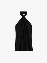 TOTEME - Twisted Jersey Halter Top in Black
