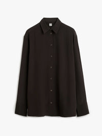 TOTEME - Silk Crepe Shirt in Brown