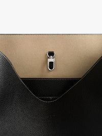 TOTEME - Medium Belted Grained-Leather Tote in Black
