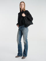 TOTEME - Medium Belted Suede Tote in Black