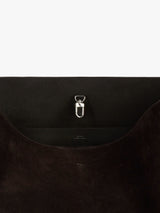 TOTEME - Medium Belted Suede Tote in Espresso