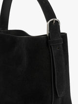 TOTEME - Petite Belted Suede Tote in Black
