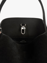 TOTEME - Petite Belted Suede Tote in Black