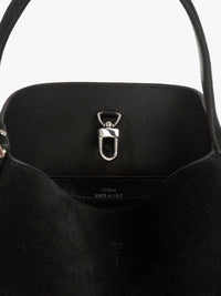 TOTEME - Petite Belted Suede Tote in Black