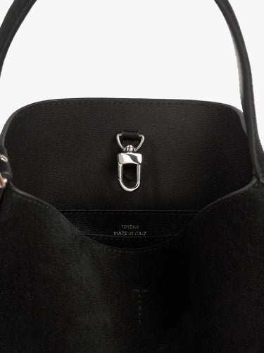 TOTEME - Petite Belted Suede Tote in Black