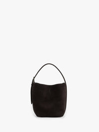 TOTEME - Petite Belted Suede Tote in Espresso