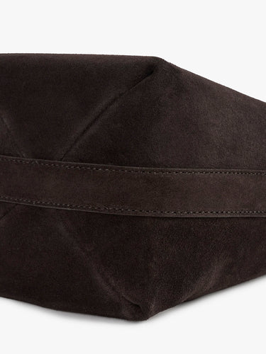 TOTEME - Petite Belted Suede Tote in Espresso