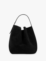 TOTEME - Belted Suede Tote in Black