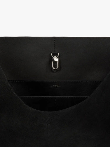TOTEME - Belted Suede Tote in Black