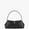TOTEME - T-Lock Grained-Leather Shoulder Bag in Black