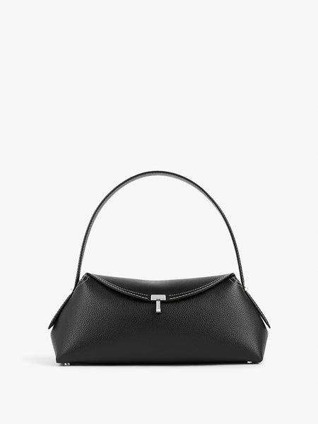 TOTEME - T-Lock Grained-Leather Shoulder Bag in Black – Stoy