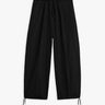 TOTEME - Drawstring Cotton Trousers in Black