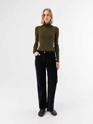 Toteme - Straight Cord Trousers in Black